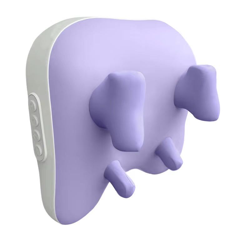 Trapezius Electric Massage Pillow for Neck and Shoulder Wireless Car and Home Massager Heat Waist Leg Cervical Shiatsu Kneading