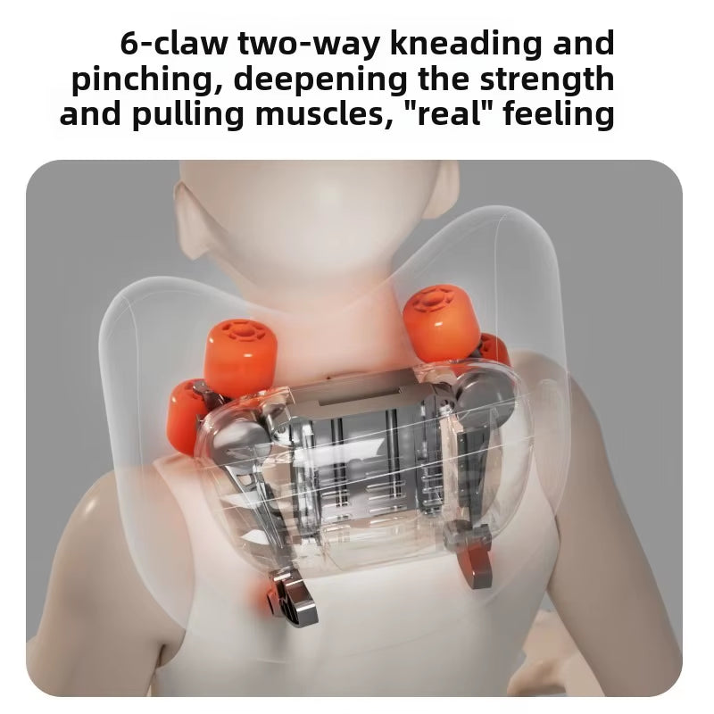 Trapezius Electric Massage Pillow for Neck and Shoulder Wireless Car and Home Massager Heat Waist Leg Cervical Shiatsu Kneading